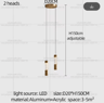 Modern Luxury Gold Cylinder Chandelier  Elegant Staircase Pendant Light 10