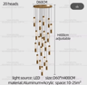 Modern Luxury Gold Cylinder Chandelier  Elegant Staircase Pendant Light 3