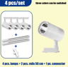 110V Tricolor LED Track Lighting Set  Ceiling Rail Spotlights For Home  Shop 7