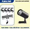 110V Tricolor LED Track Lighting Set  Ceiling Rail Spotlights For Home  Shop 8