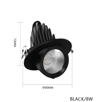 15W Adjustable COB LED Recessed Spotlight  Rotatable Ceiling Downlight For Home  Shop 8