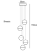 Modern Decorative Chandelier  Elegant Indoor Ceiling Light For Staircase Living Room  Dining Room 4