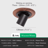 Walnut Wood Recessed Spotlight  Rotatable WabiSabi Wall Wash Ceiling Light 1