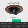Walnut Wood Recessed Spotlight  Rotatable WabiSabi Wall Wash Ceiling Light 2