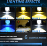 120W Motorcycle LED Fog Lights  18000LM Auxiliary Driving Lights With 6 Modes 3