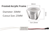 1W Mini LED Recessed Spotlight  20mm Cabinet And Display Light 1