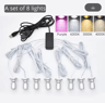 10Pack 5V USB Mini LED Spotlights  1W Adjustable UnderCabinet Display Lights 1