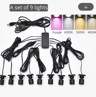 10Pack 5V USB Mini LED Spotlights  1W Adjustable UnderCabinet Display Lights 9
