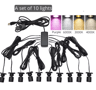 10Pack 5V USB Mini LED Spotlights  1W Adjustable UnderCabinet Display Lights 16