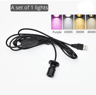 10Pack 5V USB Mini LED Spotlights  1W Adjustable UnderCabinet Display Lights 17