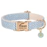 Bling Nylon Custom Dog Collar Engraved Flower ID Buckle 1