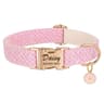 Bling Nylon Custom Dog Collar Engraved Flower ID Buckle 2