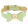 Personalized PU Leather Dog Collar With Engraved Name And Cute Bow For Small Medium And Large Dogs 6