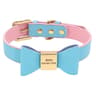 Personalized PU Leather Dog Collar With Engraved Name And Cute Bow For Small Medium And Large Dogs 7