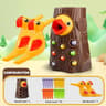 Montessori Woodpecker Feeding Game Magnetic Toy 2
