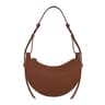 French Style Genuine Leather Crescent Shoulder Crossbody Bag 1