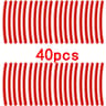 Universal Motorcycle Rim Reflective Stickers Wheel Safety Strip Set 4