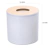 Circular Bamboo And Wood Tissue Box With Remote Control Storage For Living Room 1