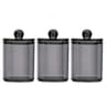 Clear Qtip Holder Dispenser Apothecary Jar Bathroom Vanity Organizer Set 4