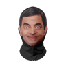 reusable funny face seamless mask close view