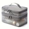 Double Layer Makeup Bag Large Capacity Travel Cosmetic Organizer 2