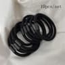 Basic Plain Color Thick Elastic Hair Ties Set With High Elasticity Ponytail Holders 2