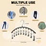 Metal Pants Hanger With Clips Curved Leggings Organizer Closet Space Saver 2