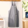 Cotton Linen Tie Free Apron Retro Work Coverall For Kitchen And Crafts 5