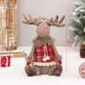 Retractable Standing Christmas Elk Doll Red Fabric Holiday Decor 2
