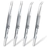 High Precision Jewelry Tweezers Stainless Steel Diamond Holding Tool 3