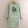 Breathable Cotton Linen Long Sleeve Kitchen Apron For Women Anti Stain Cooking Smock 6