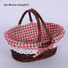 Handwoven Picnic Basket Portable Outdoor Storage Carrier 4