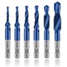 Titanium Coated Metric Tap Drill Bit Set Hex Shank Thread Tapping Tool 16