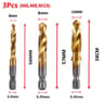 Titanium Coated Metric Tap Drill Bit Set Hex Shank Thread Tapping Tool 10