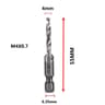 Titanium Coated Metric Tap Drill Bit Set Hex Shank Thread Tapping Tool 5