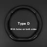 Carbon Fiber Leather Car Steering Wheel Cover Anti Slip Universal Fit 1