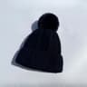 Winter Knit Beanie Hat With Fur Pompom Warm Velvet Lined Cap 1