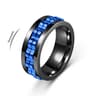 Stainless Steel Anxiety Ring Rotating Gear Chain Spinning Fidget Ring 1
