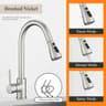 Pull Out Kitchen Faucet Silver Single Handle Swivel Sprayer Sink Water Mixer Tap 2