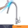 Pull Out Touch Sensor Kitchen Faucet 360 Rotation Smart Single Handle Mixer Tap 4