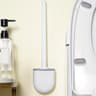 Hanging Silicone Toilet Brush With Quick Dry Holder And Long Handle Bathroom Cleaner 1
