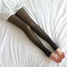 Thermal Fleece Tights Fake Translucent Winter Warm Pantyhose Plush Lined Leggings 2