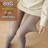 Women Thermal Leggings Fleece Lined Tights High Waist Fake Translucent Pantyhose 4