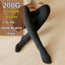Women Thermal Leggings Fleece Lined Tights High Waist Fake Translucent Pantyhose 10