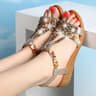 Boho Women Wedge Sandals With Rhinestone Platform And Peep Toe 8