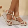 Waterproof Roman Style Women Wedge Sandals Thick Sole Summer Platform 2