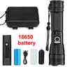 High Power Rechargeable Tactical Flashlight LED Zoom Aluminum Alloy Torch 4
