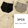 3 Pack High Waist Cotton Panties Comfortable Breathable Womens Underwear Briefs 10