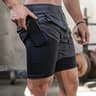 Mens Running Shorts 2 In 1 Quick Dry Workout Training Gym Shorts Camo Style 2