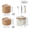 Insulated Stainless Steel Bento Box Leak Proof Portable Lunch Box With Cutlery 13